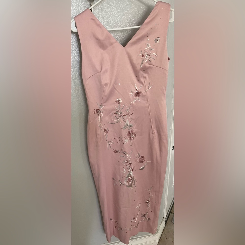 Mandolay Elegant Pink and Cream Dress